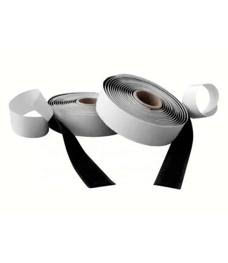 vendor-unknown Klittenband, zwart haak en lus rol 20 mm x 25 m