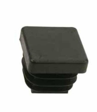 Verlofix Buisstop vierkant, zwart kunststof 20 x 20 mm lamelstop per 4 stuks