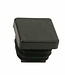 Verlofix Buisstop vierkant, zwart kunststof 25 x 25 mm lamelstop per 4 stuks