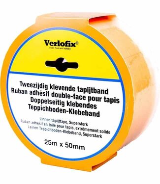 Verlofix tapijttape dubbelzijdig linnen 25M x 50mm
