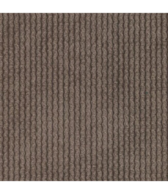 BLADI Geribbeld chenille - donker taupe