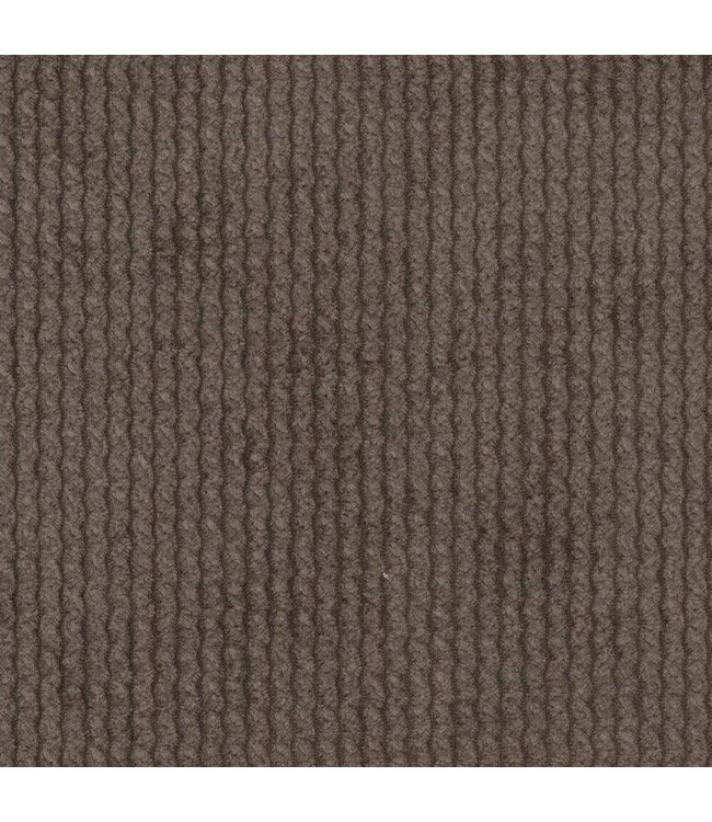BLADI Geribbeld chenille - donker bruin