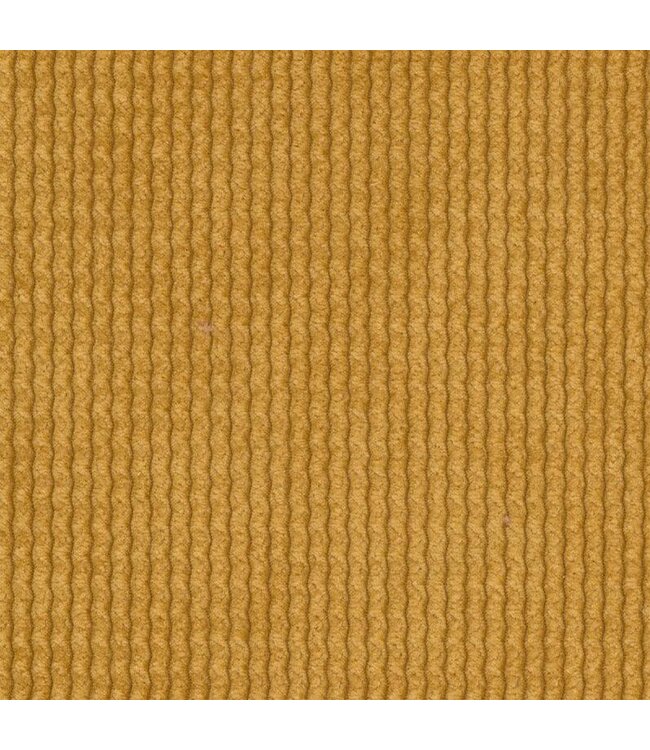 BLADI Geribbeld chenille - okergeel