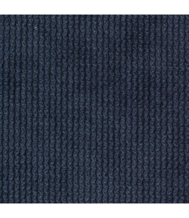 BLADI Geribbeld chenille - marineblauw