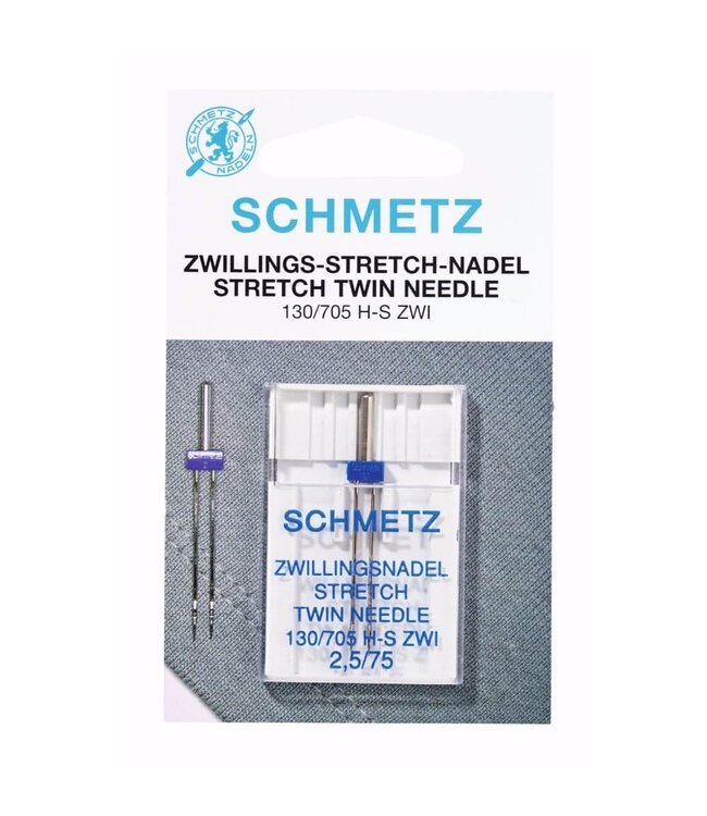 Schmetz Schmetz Stretch tweeling 1 naald 2.5-75