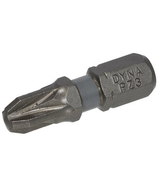 Dynaplus DYNAPLUS SCHROEFBIT 25MM PZ-3 GRIJS 10 stuks