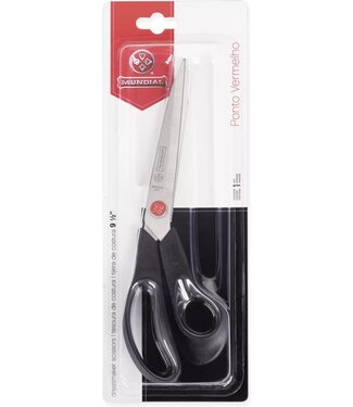 Mundial Mundial Versterkte Naaischaar -  24,1 cm - Zwart - Ergonomische Handgreep