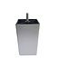 BLADI POTENSET VIERKANT 12 CM HOOG - 6 STUKS - GRIJS - M8
