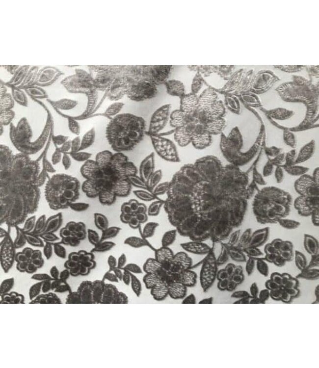 BLADI Velvet Flower - Grijs