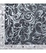 BLADI embossed bloemmotief velvet - Donker grijs