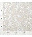 BLADI embossed bloemmotief velvet - Creme
