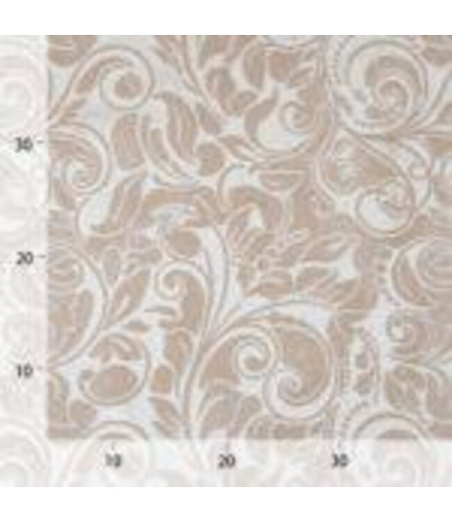 BLADI embossed bloemmotief velvet - Goud
