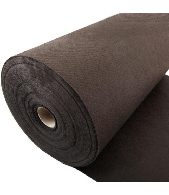 BLADI Fibertex onderdoek zwart 150 cm breed per meter - bruin