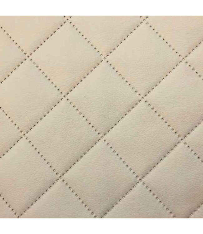 BLADI Bronco kunstleer geruit 5 x 5 cm - creme