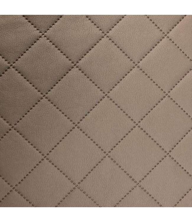 BLADI Bronco kunstleer geruit 5 x 5 cm - taupe