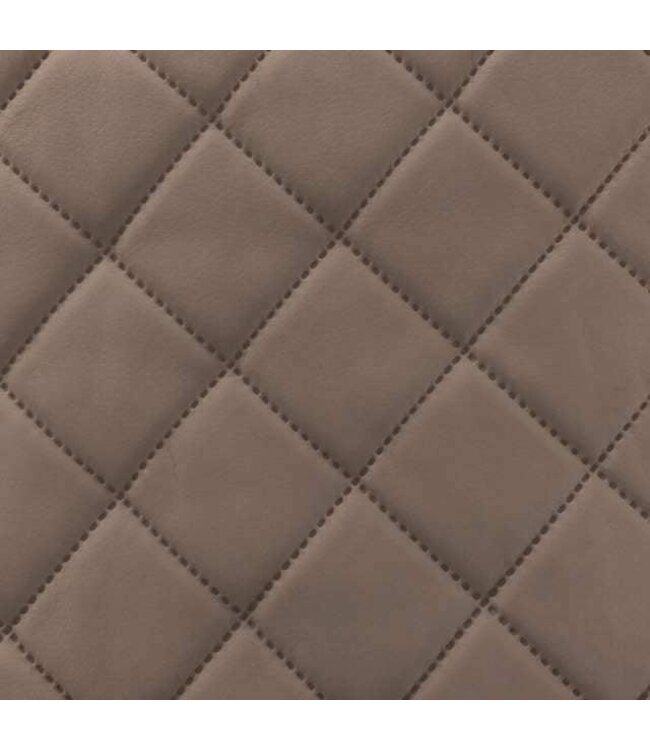 BLADI Bronco kunstleer geruit 5 x 5 cm - donker taupe