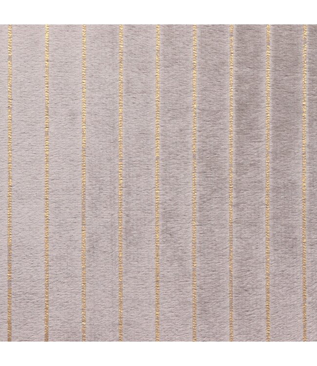 BLADI Fluweel Skali strepen Goud - donker taupe