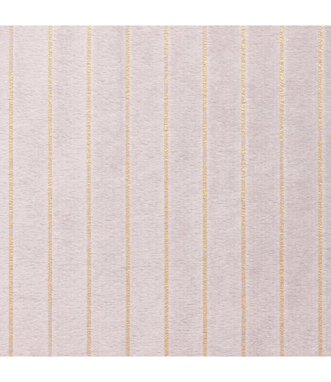 BLADI Fluweel Skali strepen Goud - taupe