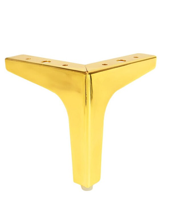BLADI hoekmeubelpoot recht 13 x 13 cm hoogte 15 cm - Gold