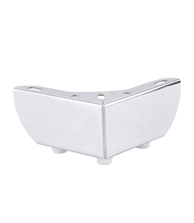 BLADI hoekmeubelpoot 11 x 11 cm hoogte 5.5 cm - zilver