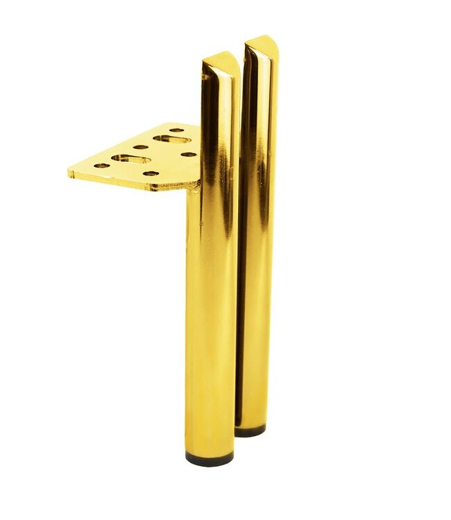 BLADI Moderne Metalen Meubelpoot 2 cilinders – 13+5 cm Hoog - goud