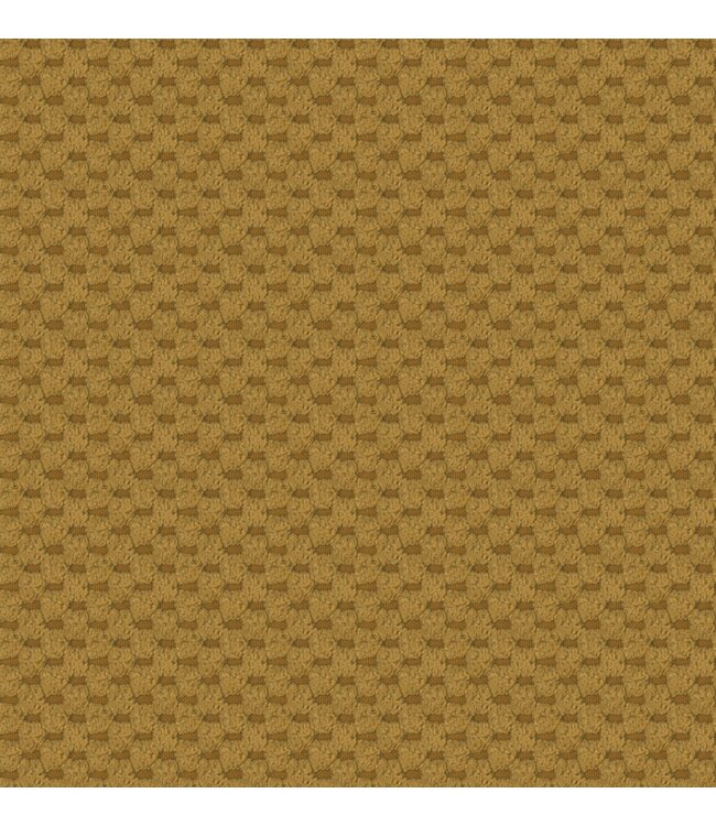BLADI DOTS Velvet Meubelstof - okergeel