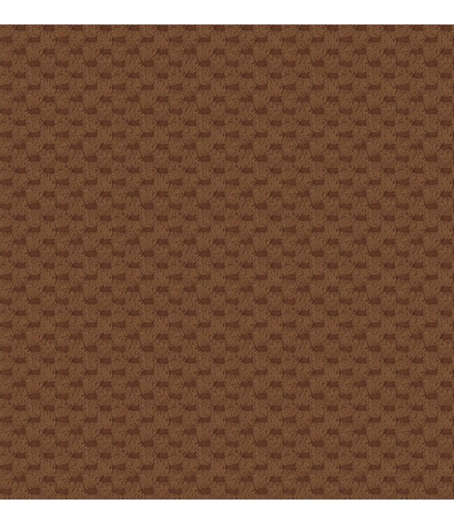 BLADI DOTS Velvet Meubelstof - baksteenrood