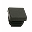 Verlofix Buisstop vierkant, zwart kunststof 25 x 25 mm lamelstop per 4 stuks