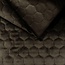 BLADI Gewatteerd holland velvet Hexagoon / honinggraat - donker bruin