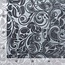 BLADI embossed Velvet de motif de fleurs - Gris noir