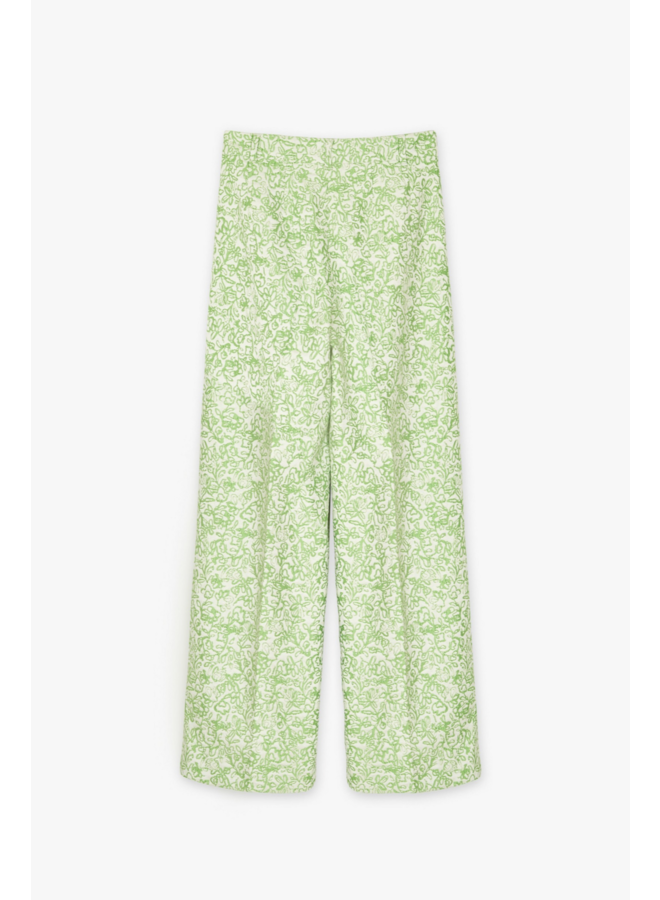 Roda Pants Green Flower