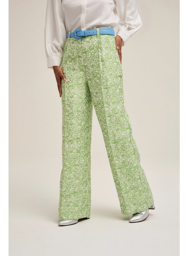 Roda Pants Green Flower