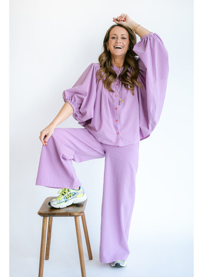 Magdalena Blouse Fuchsia Checks