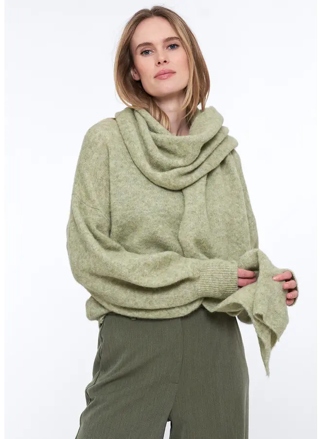 Deux Knit Pull Oliva Mel