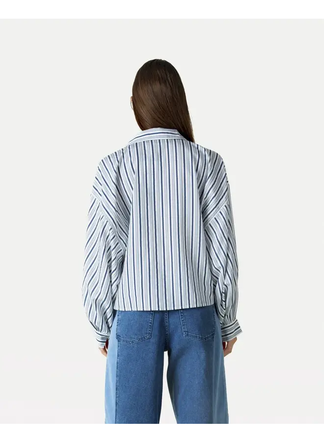 ALcitra top blue white stripe