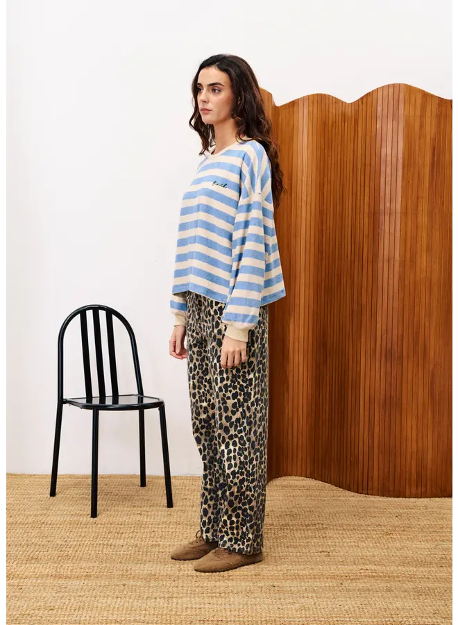Sweatshirt iris bleu clair
