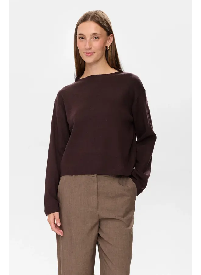 Nucarma Crop Pullover Black Coffee