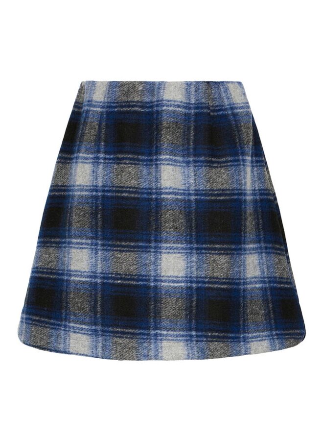 Ihwooly Skirt Check Navy Peony