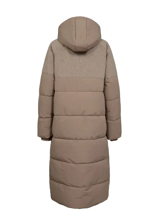 Nuwillow Long Coat Taupe Gray
