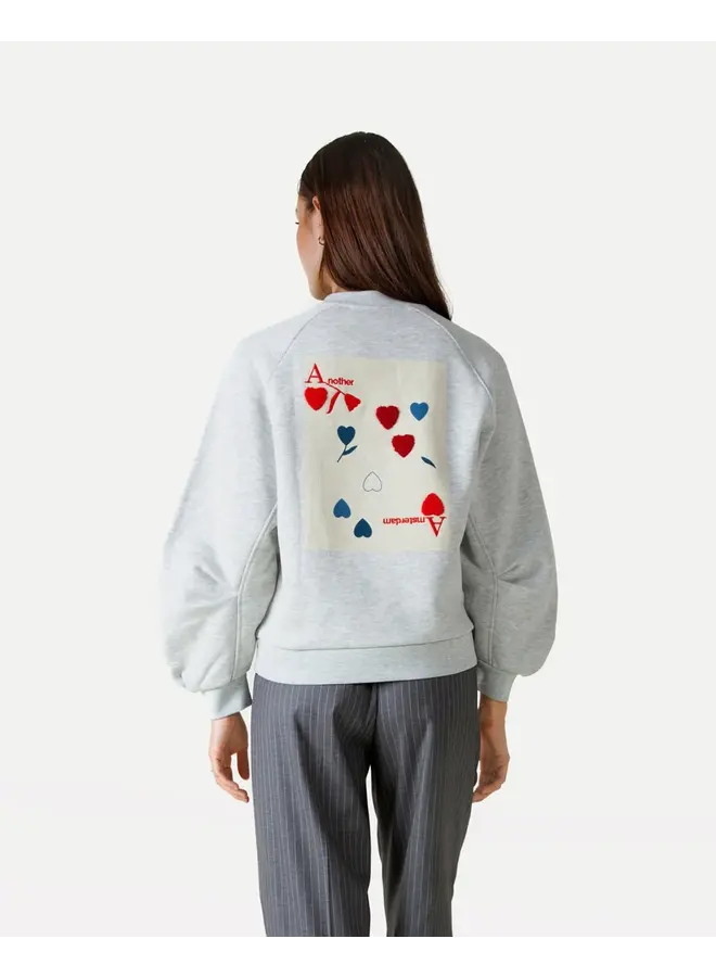 Niya Heart Sweater Grey Melee