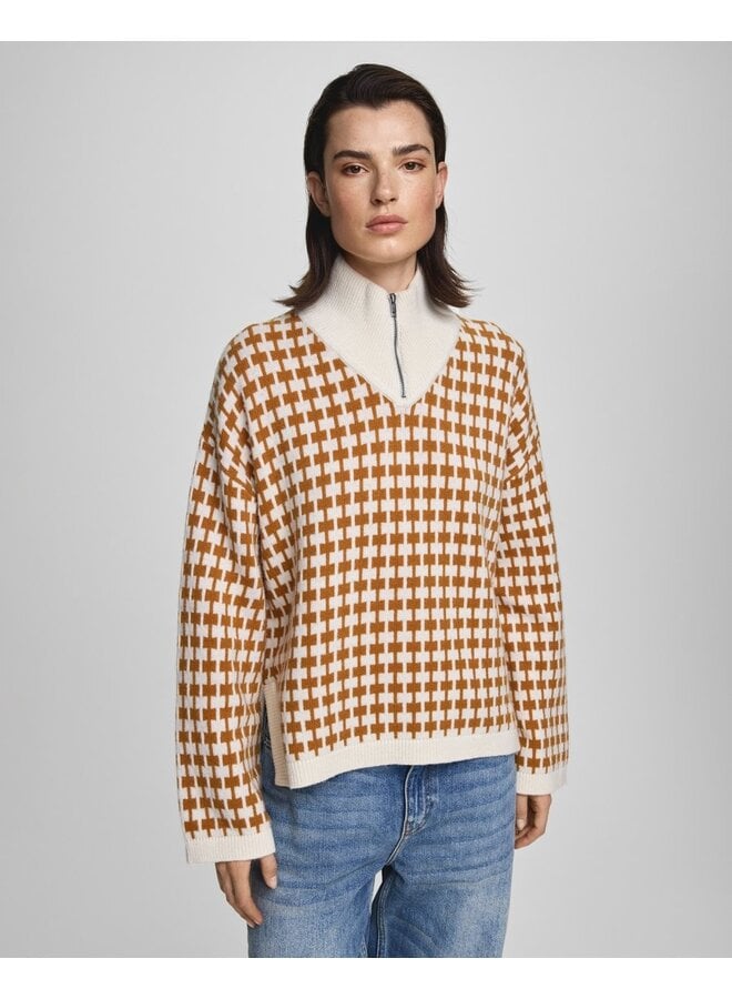 Mschamaria Zip Pullover Egret Spice