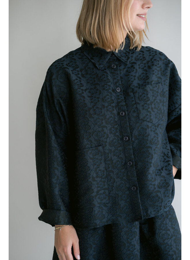 Mon Shaket Navy Flower