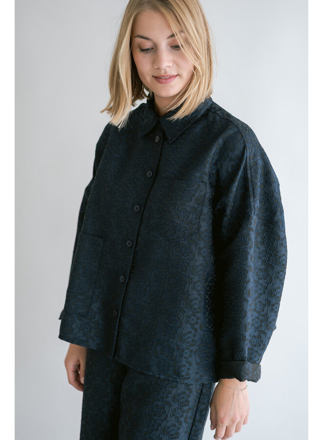 Mon Shaket Navy Flower