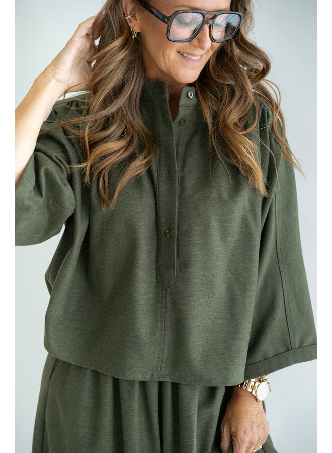 Maya Blouse Solid Green