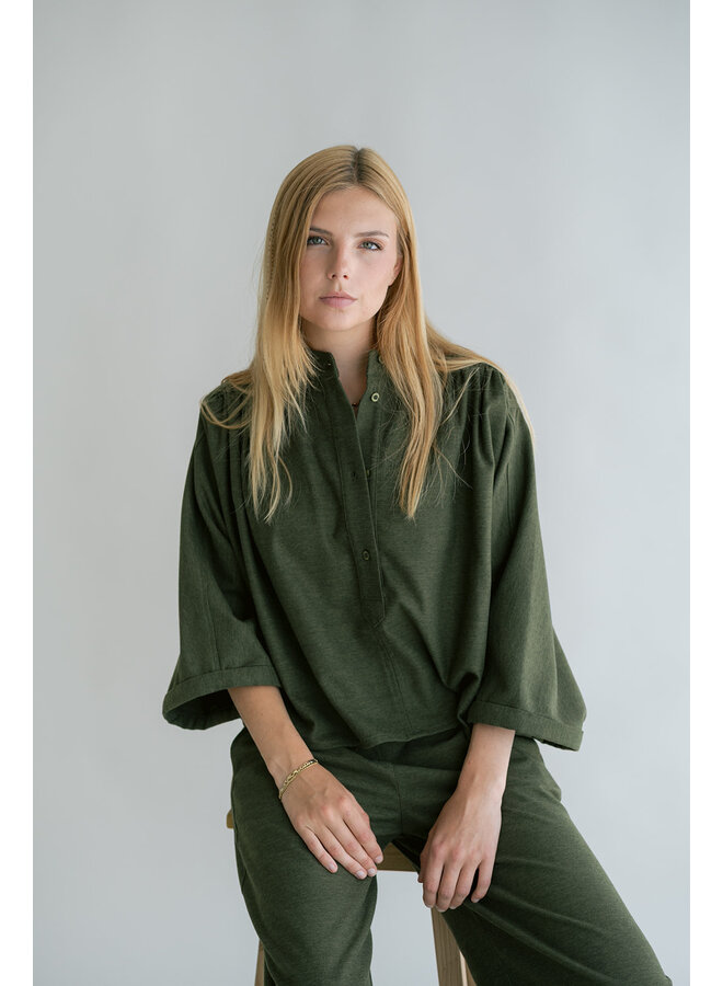 Maya Blouse Solid Green