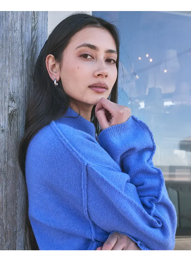 Emilia Knitted Pull Baja Blue