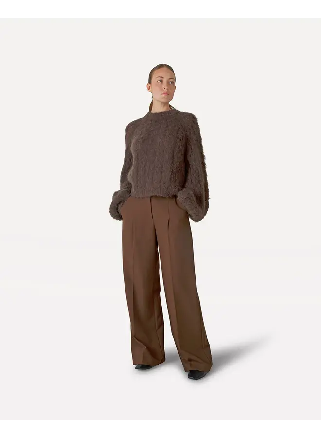 Moore Pleated Pants Slate Black