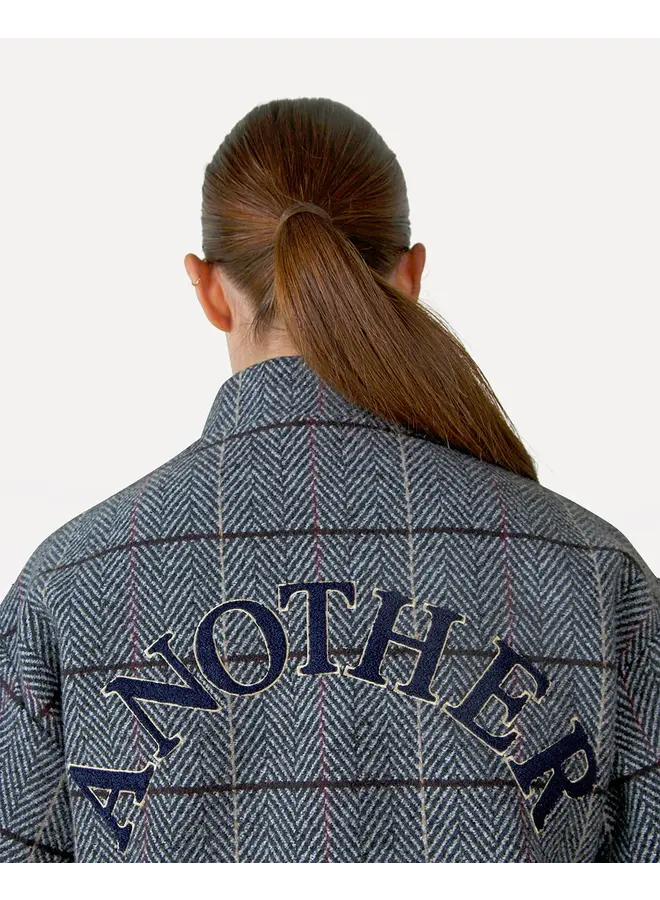Sarah Jacket Black White Pomegranate Check