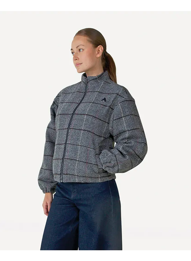 Sarah Jacket Black White Pomegranate Check