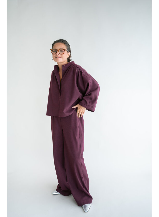 Sam Pants Solid Bordeaux
